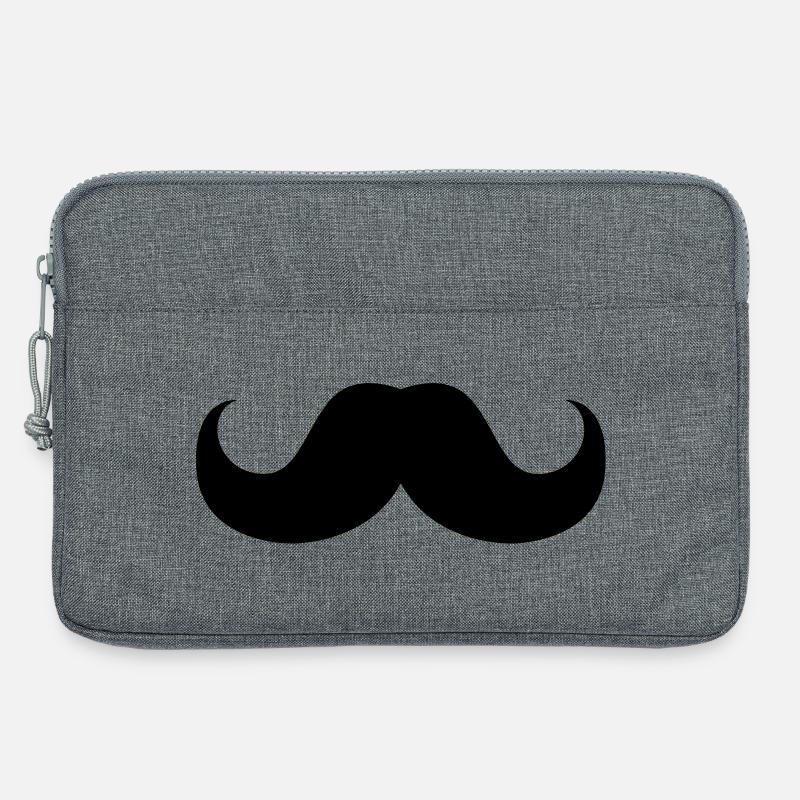 mustaches mustache beard - Laptop bag 13" - heather grey