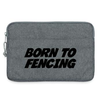 Born to Fencing - Laptoptasche 13" - Grau meliert - Vorne