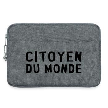 revolution / paix / peuple / voyage / écolo / - Sacoche pour ordinateur portable 13 pouces - gris chiné - Devant