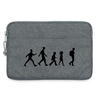 Groupe de marche logovan club de groupe de marche - Sacoche pour ordinateur portable 13 pouces - gris chiné - Devant