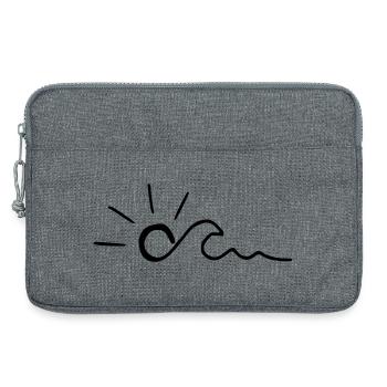Soleil & Vague - Sacoche pour ordinateur portable 13 pouces - gris chiné - Devant