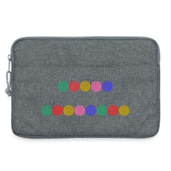 JOYEUX ANNIVERSAIRE. HAPPY BIRTHDAY. ANNIVERSAIRE. - Sacoche pour ordinateur portable 13 pouces - gris chiné - Devant