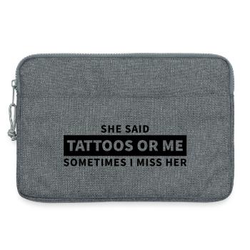 Tattoos or me - Laptop bag 13" - heather grey - Front