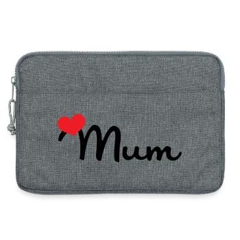 Maman d'Amour - Mother's Day - Laptop bag 13" - heather grey - Front