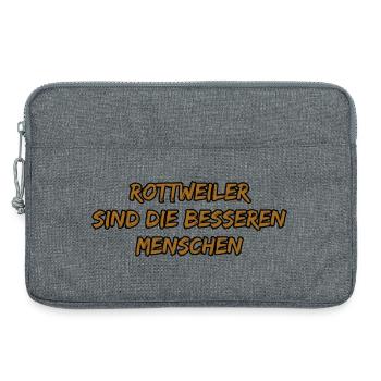 Rottweiler Die besseren Menschen - Laptoptasche 13" - Grau meliert - Vorne