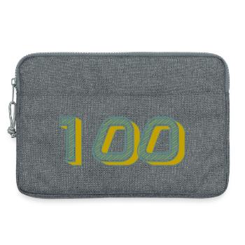 100. 100 YEARS. 100th ANNIVERSARY. BIRTHDAY 100 - Laptop bag 13" - heather grey - Front
