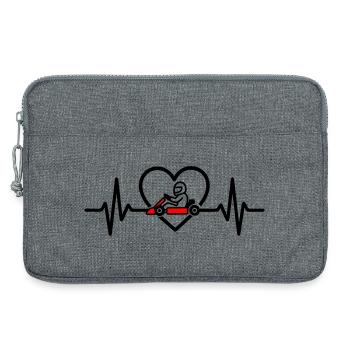 Herz Kart – Leidenschaft Racing - Laptoptasche 13" - Grau meliert - Vorne
