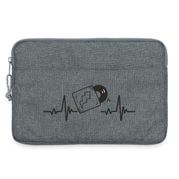 Vinyl Album Sleeve Electro Rhythm Music Heart - Laptop bag 13" - heather grey - Front