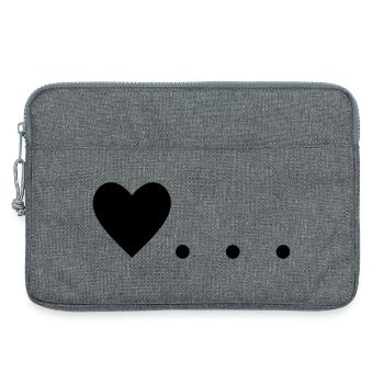 L’amour, c’est... Cœur - Sacoche pour ordinateur portable 13 pouces - gris chiné - Devant