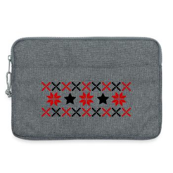 Norweger Muster Winter - Laptoptasche 13" - Grau meliert - Vorne