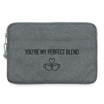 You're My Perfect Blend - Valentine Coffee Humor - Laptop bag 13" - heather grey - Front