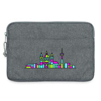 St Polten City Skyline Town Hall Line Art - Laptop bag 13" - heather grey - Front