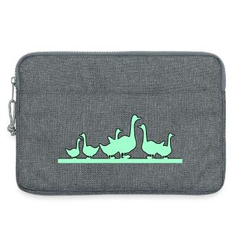 Canards Oies - Sacoche pour ordinateur portable 13 pouces - gris chiné - Devant