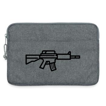mitraillette - Sacoche pour ordinateur portable 13 pouces - gris chiné - Devant