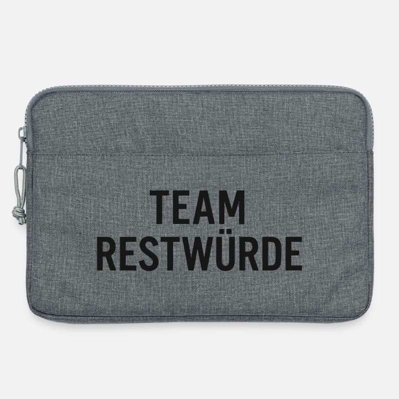 Team Restwürde - Laptoptasche 13" - Grau meliert