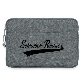 Schreber-Rentner (Rentner / Schrebergärtner / B) - Laptoptasche 13" - Grau meliert - Vorne