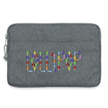 Lollipop typography - Laptop bag 13" - heather grey - Front