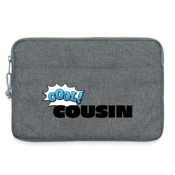 Lettrage de cousin cool pour le cousin cool - Sacoche pour ordinateur portable 13 pouces - gris chiné - Devant