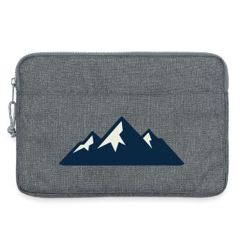 Gebirge Berge Silhouette - Laptoptasche 13" - Grau meliert - Vorne