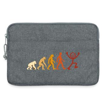 Evolution Mensch Freude Retro Design - Laptoptasche 13" - Grau meliert - Vorne