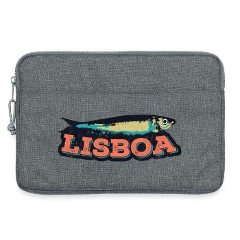 Lisbon Portugal, Lisbon festivals, sardines - Laptop bag 13" - heather grey - Front