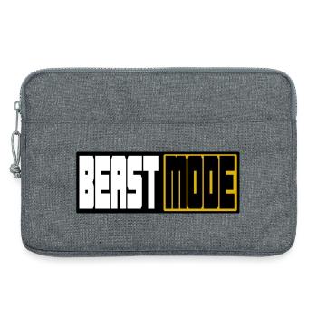 Modes Bête – Typographie en blocs gras - Sacoche pour ordinateur portable 13 pouces - gris chiné - Devant