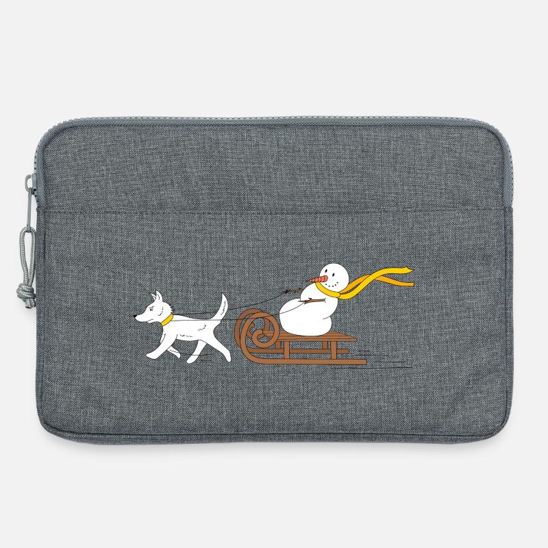 Schlittenfahrt - Laptoptasche 13" - Grau meliert