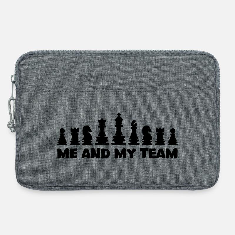 Schach coole Sprüche Team Schachfiguren Logo - Laptoptasche 13" - Grau meliert