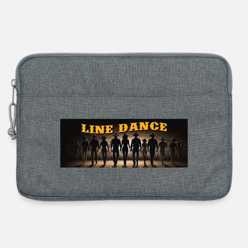 Line Dance Gruppe beim Tanzen - Laptoptasche 13" - Grau meliert