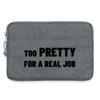 Too Pretty for a Real Job - Laptoptasche 13" - Grau meliert - Vorne
