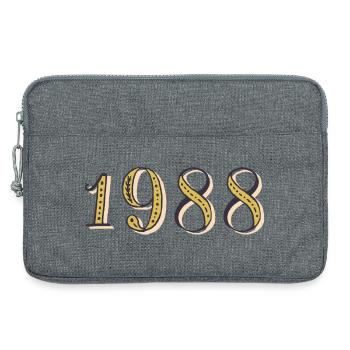 Geburtstagsgeschenk 1988 Vintage 1988 - Laptoptasche 13" - Grau meliert - Vorne