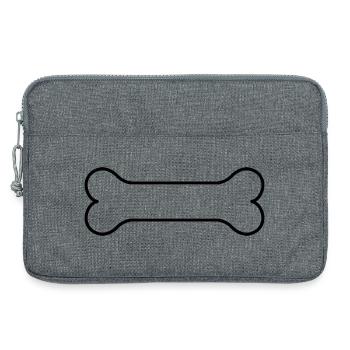 Os de chien - Sacoche pour ordinateur portable 13 pouces - gris chiné - Devant