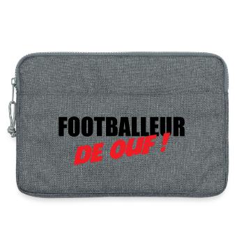 Footballeur de Ouf : Affichez Votre Talent Brut - Sacoche pour ordinateur portable 13 pouces - gris chiné - Devant