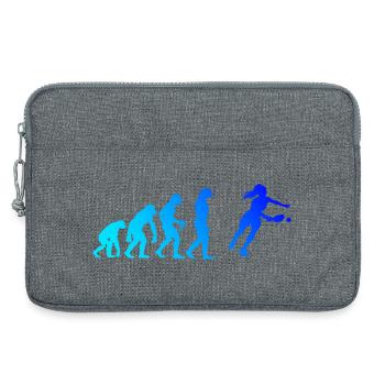 Pickleball Community Motif around Pickleball Sport - Laptop bag 13" - heather grey - Front