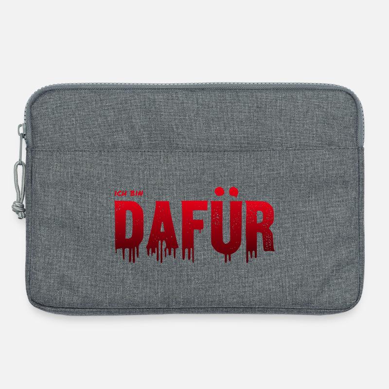 Ich bin dafür - positive rote Typografie - Laptoptasche 13" - Grau meliert