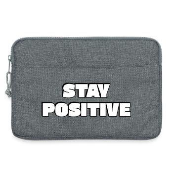 Restez positifs Typographie en gras - Sacoche pour ordinateur portable 13 pouces - gris chiné - Devant