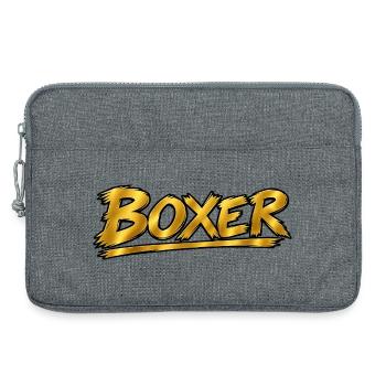 Boxer Gold Brush Logo - Laptoptasche 13" - Grau meliert - Vorne