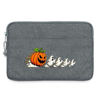 HALLOWEEN KÜRBIS GEIST - Laptoptasche 13" - Grau meliert - Vorne