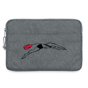 Rettungsschwimmer Tauch - Laptoptasche 13" - Grau meliert - Vorne