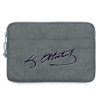 Mustafa Kemal Ataturk imza - Sacoche pour ordinateur portable 13 pouces - gris chiné - Devant