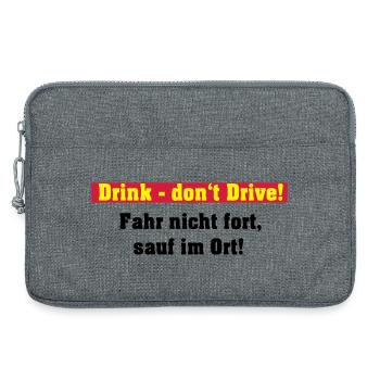 Party Shirt , Drink ... sauf im Ort (25) - Laptoptasche 13" - Grau meliert - Vorne