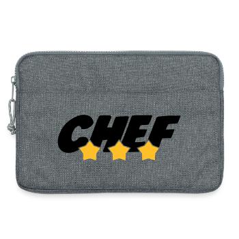 Chef - Cuisine - Patron - Boss - Cooking - Food - Laptoptasche 13" - Grau meliert - Vorne