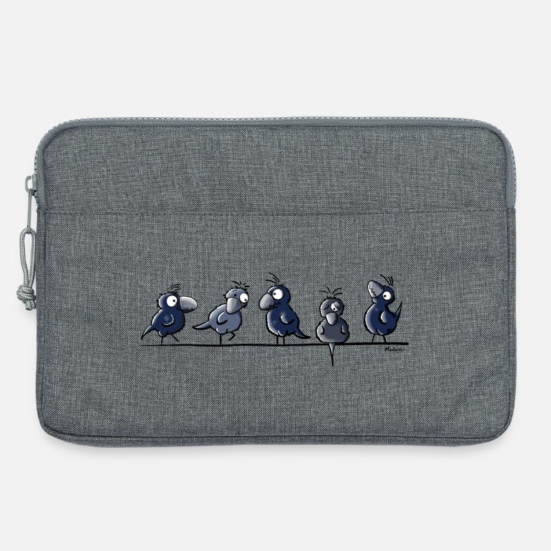 Funny Raben - Laptoptasche 13" - Grau meliert
