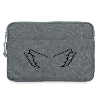 Angel Wings - Laptop bag 13" - heather grey - Front