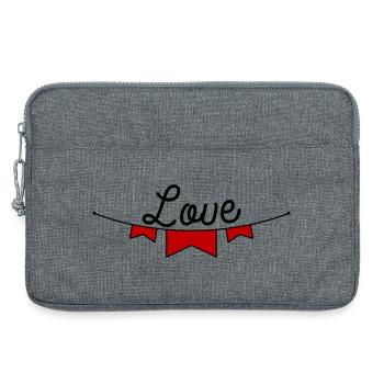 Love - Laptoptasche 13" - Grau meliert - Vorne