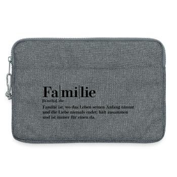 Familie Definition - Laptoptasche 13" - Grau meliert - Vorne
