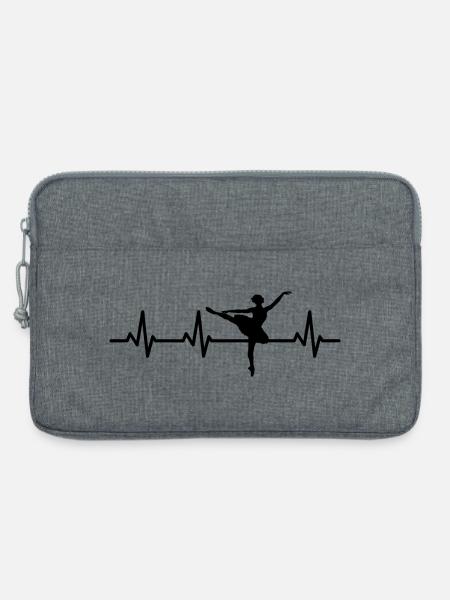Ballettmädchen Herzschlag - Laptoptasche 13" - Grau meliert