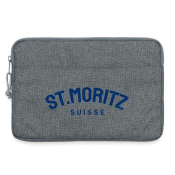St. Moritz - Suisse - Switzerland - Swiss - Sacoche pour ordinateur portable 13 pouces - gris chiné - Devant