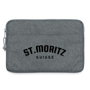 St. Moritz - Suisse - Switzerland - Swiss - Sacoche pour ordinateur portable 13 pouces - gris chiné - Devant