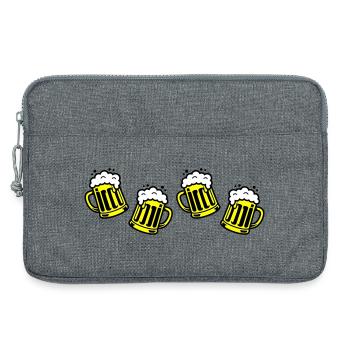 Bier Bierkrug Prost Comic - Laptoptasche 13" - Grau meliert - Vorne